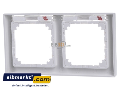 Back view Merten 473219 Frame 2-gang white
