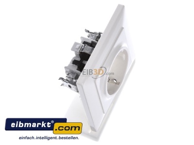 View top left Siemens Indus.Sector 5UB1582 Socket outlet protective contact white 

