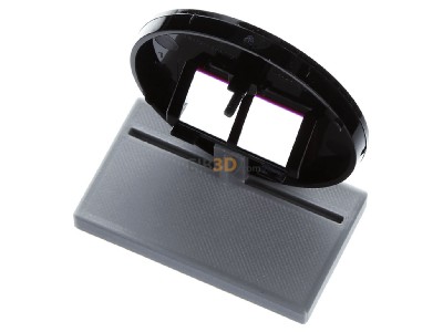 Ansicht oben hinten Berker 14092045 Zentralst�ck sw/gl f. UAE Steckdose 2f. 