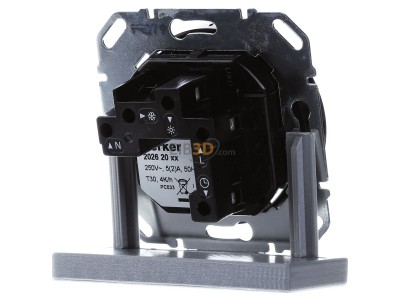 Ansicht hinten Berker 20262045 Temperaturregler sw/gl Wechsler/Zentralstck 