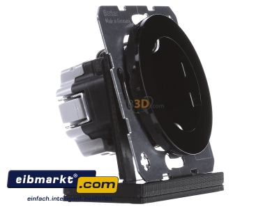 Ansicht links Berker 47432045 SCHUKO-Steckdose sw/gl 