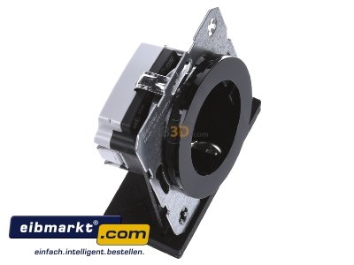 Ansicht oben links Berker 47432045 SCHUKO-Steckdose sw/gl 