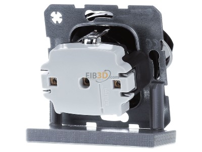 Ansicht hinten Berker 47512045 SCHUKO-Steckdose sw/gl m. Klappdeckel 