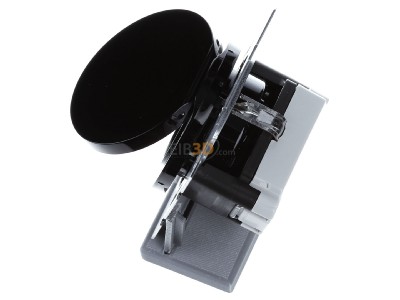 Ansicht oben rechts Berker 47512045 SCHUKO-Steckdose sw/gl m. Klappdeckel 