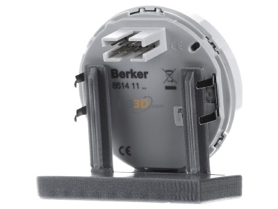 Ansicht hinten Berker 85141139 Taste 1fach polarwei gl 