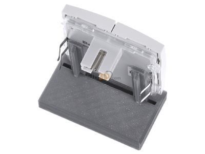 Ansicht oben hinten Berker 85142188 Taste 2fach polarwei matt 