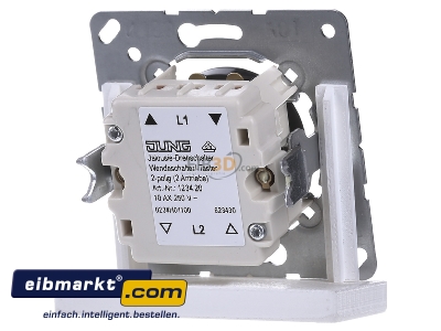 Back view Jung 1234.20 2-pole switch for roller shutter
