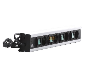 Ansicht links Bachmann 300.049 Handwerkerleiste 4fach 4xSchalter, 2m Zul. 