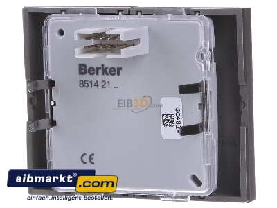 Ansicht hinten Berker 85142173 Taste 2fach edelstahl matt, lack 