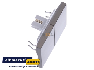 Ansicht oben links Berker 85142173 Taste 2fach edelstahl matt, lack 