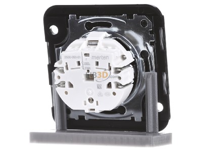 Ansicht hinten Merten MEG2300-7060 SCHUKO-Steckdose mattsilber 