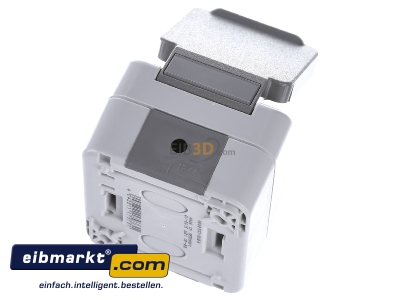 Ansicht oben hinten Merten MEG2300-8029 SCHUKO-Steckdose lichtgrau 