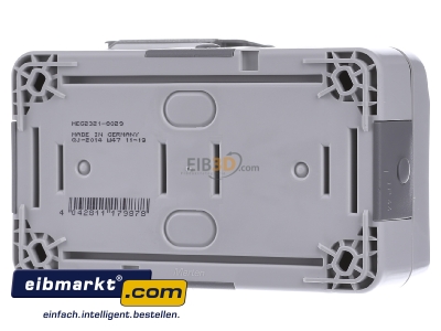 Ansicht hinten Merten MEG2321-8029 SCHUKO-Doppel-Steckdose lichtgrau 