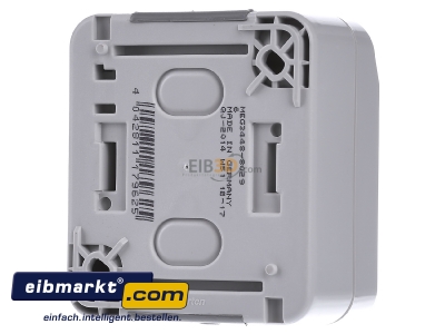 Back view Merten MEG3448-8029 Two-way switch surface mounted grey
