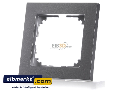 Frontansicht Merten MEG4010-3660 Rahmen 1fach aluminium 