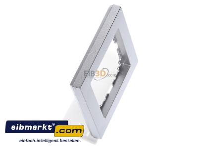 Ansicht oben links Merten MEG4010-3660 Rahmen 1fach aluminium 