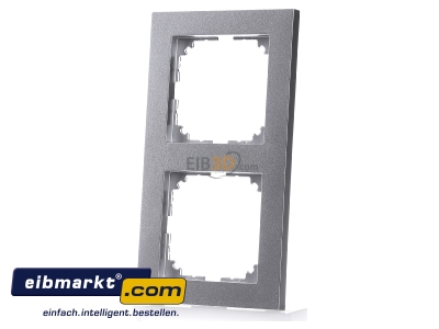 Frontansicht Merten MEG4020-3660 Rahmen 2fach aluminium 