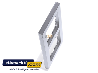 Ansicht oben links Merten MEG4020-3660 Rahmen 2fach aluminium 