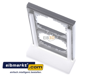 Ansicht oben hinten Merten MEG4020-3660 Rahmen 2fach aluminium 