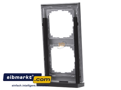 Ansicht hinten Merten MEG4020-3669 Decor-Rahmen 2-fach Schiefer/aluminium 