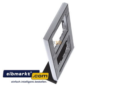 Ansicht oben links Merten MEG4020-3669 Decor-Rahmen 2-fach Schiefer/aluminium 