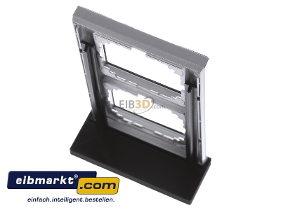 Ansicht oben hinten Merten MEG4020-3669 Decor-Rahmen 2-fach Schiefer/aluminium 