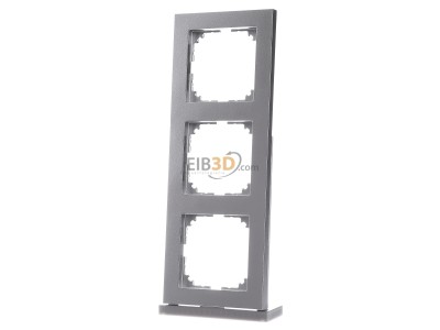 Frontansicht Merten MEG4030-3660 Rahmen 3fach aluminium 