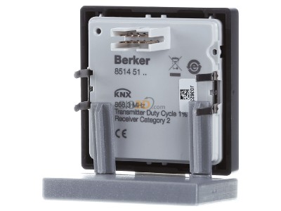 Ansicht hinten Berker 85145126 KNX-Funk Taste 1fach anthrazit samt 