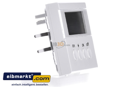 Ansicht links Berker 85745289 KNX-Funk Zeitschaltuhr polarwei glnzend 