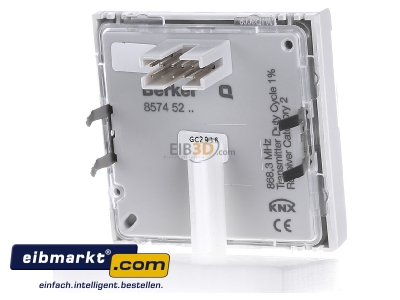 Ansicht hinten Berker 85745289 KNX-Funk Zeitschaltuhr polarwei glnzend 