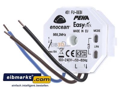 Front view Peha D 451 FU-B EBI Switch actuator for bus system 1-ch - 
