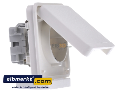 Ansicht links Berker 47063512 Steckdosen-Einsatz SCHUKO polarwei� 