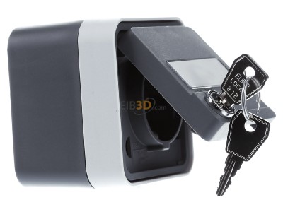 Ansicht links Berker 47393505 SCHUKO-Steckdose lichtgrau 