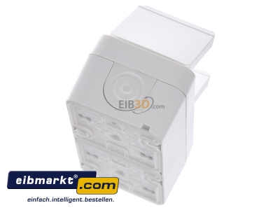 Ansicht oben hinten Berker 47703522 SCHUKO-Steckdose 2fach senkrecht polarwei� 