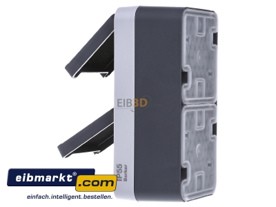 View on the right Berker 47703525 Socket outlet protective contact grey - 
