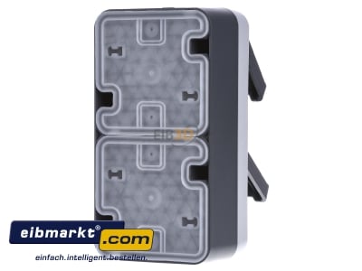 Back view Berker 47703525 Socket outlet protective contact grey - 
