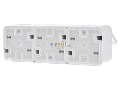Ansicht hinten Berker 47733512 SCHUKO-Steckdose 3fach Klappdeck. polarwei� 