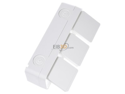 Ansicht oben links Berker 47733512 SCHUKO-Steckdose 3fach Klappdeck. polarwei� 