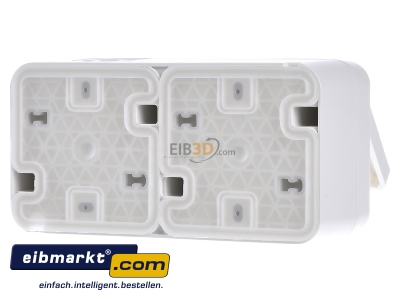 Ansicht hinten Berker 47843512 SCHUKO-Steckdose 2fach waagerecht polarwei� 