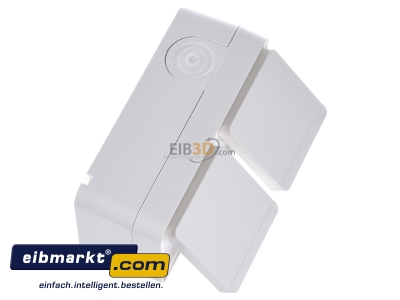 Ansicht oben links Berker 47843512 SCHUKO-Steckdose 2fach waagerecht polarwei� 