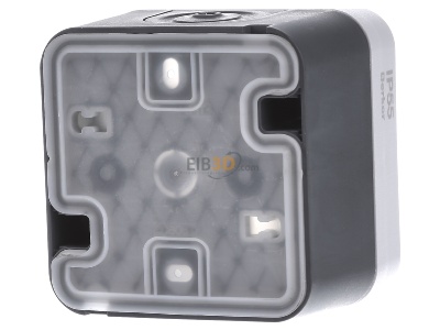 Back view Berker 6118913505 Surface mounted housing 1-gang grey 
