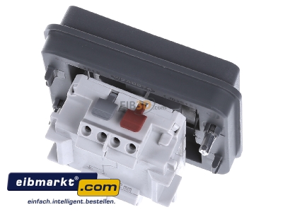 Top rear view Berker 6130763515 Two-way switch surface mounted grey - 
