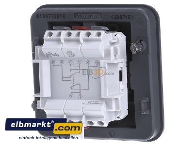 Back view Berker 6130773515 Intermediate switch surface mounted grey - 
