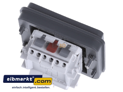Top rear view Berker 6130773515 Intermediate switch surface mounted grey - 
