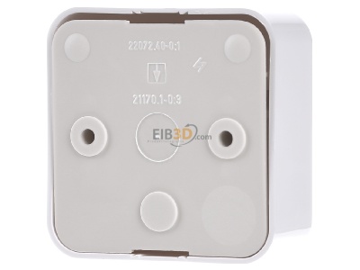 Back view Merten MEG3150-8719 EIB, KNX push button 1 make contact (NO) white, 
