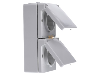 Ansicht links Jung 622 W SCHUKO-Steckdose 2-fach 16A 250V 