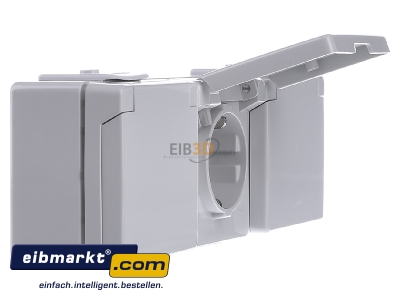 Ansicht links Jung 623 W SCHUKO-Steckdose 3-fach 16A 250V 