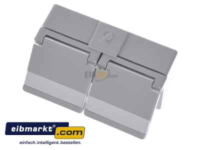 Ansicht oben vorne Jung 622NAWW SCHUKO-Steckdose 2-fach 16A 250V 622 NAWW