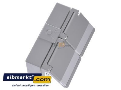 Ansicht oben links Jung 622NAWW SCHUKO-Steckdose 2-fach 16A 250V 622 NAWW