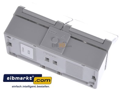 Ansicht oben hinten Jung 622NAWW SCHUKO-Steckdose 2-fach 16A 250V 622 NAWW